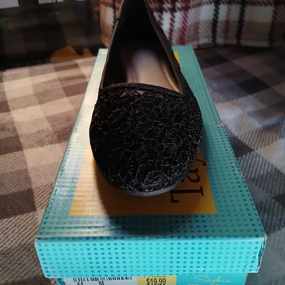 Sophia Taylor Black Lace Loafers Size 11M - Picture 5 of 6